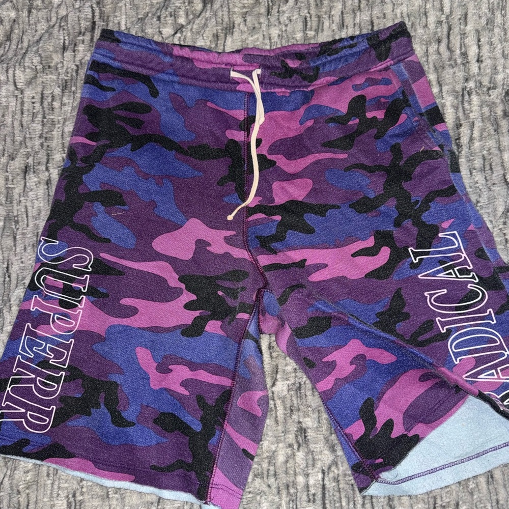 Superradical Purple Camo Men's Athletic Shorts